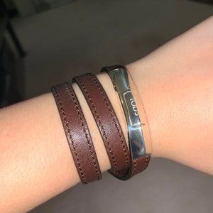 Brown Tod's Leather Wrap Bracelet